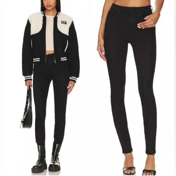 New! Mother The High Waisted Looker Skimp In Lasting Impression Black Jeans - Picture 1 of 8